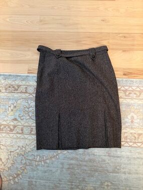 Ann Taylor Charcoal Tweed Pencil Skirt